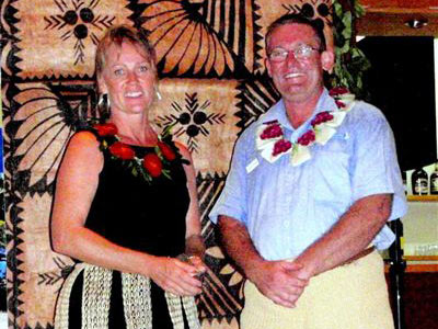 Ms Shaz Ball Volunteer Graduation Coordinator with Karl Evans