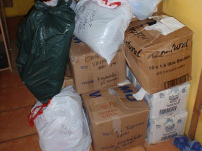 a collection point at Caf� Tropicana