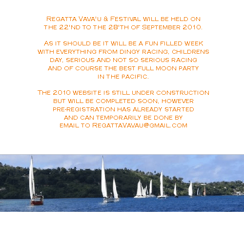 Tonga's Regatta Vava'u and Sail Week 